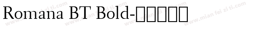 Romana BT Bold字体转换